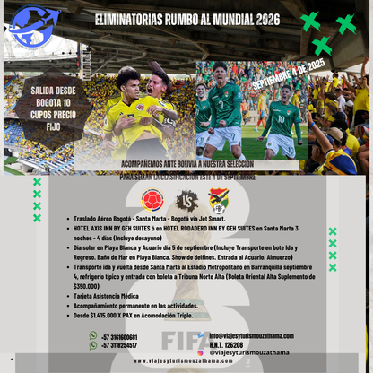 COLOMBIA BOLIVIA DESDE BOGOTA HOTEL AXIS